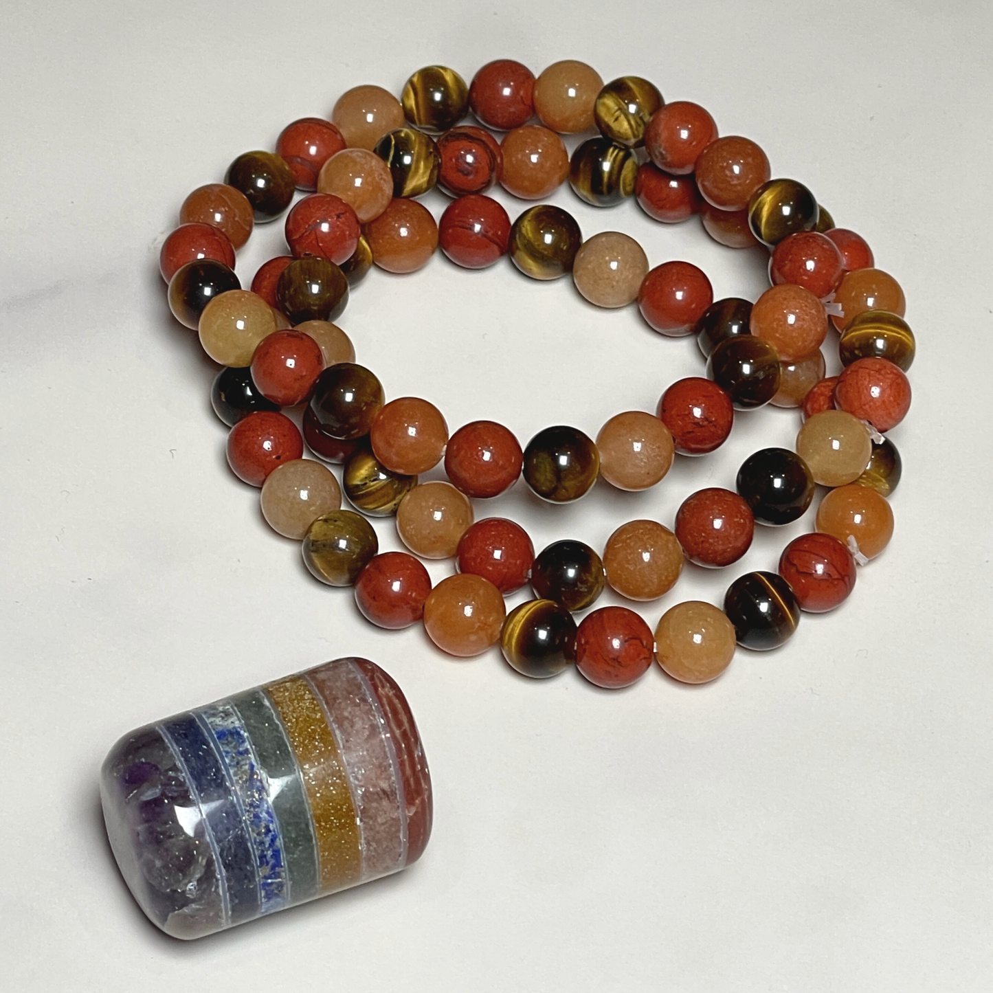 GLOW - Mixed Stone Bracelet + Chakra Tumble Set