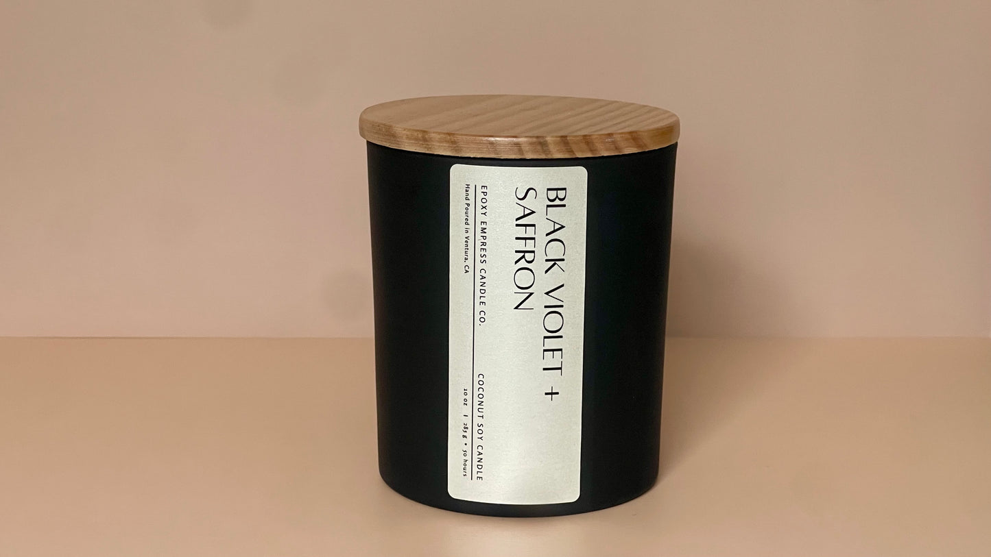 Black Violet + Saffron Matte Black Candle