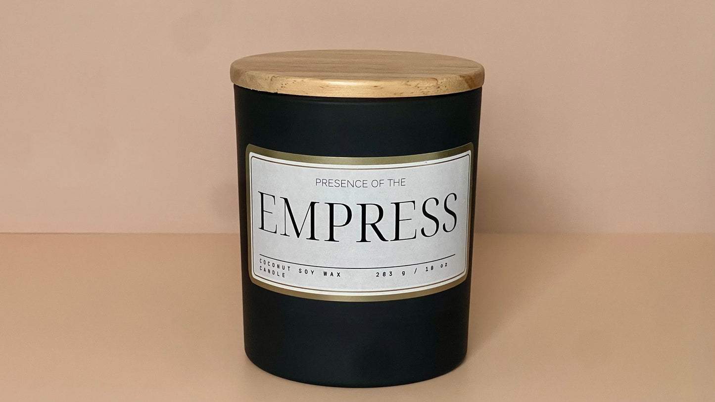 Presence of the Empress Matte Black Candle